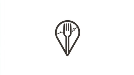 Restaurant Location Map Icon Design