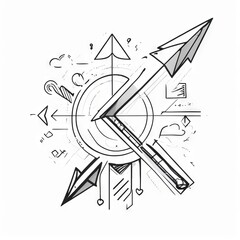 Fototapeta premium abstract background with arrows