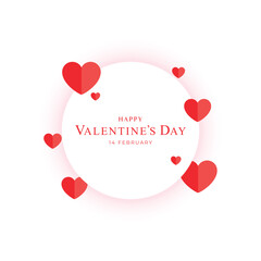 valentines day card with hearts