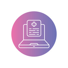 E-Health Records icon vector stock illustration