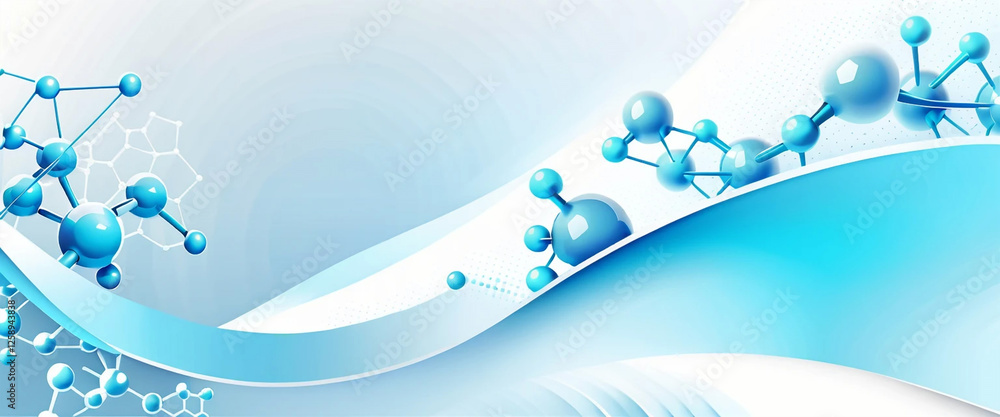 Poster abstract technological background made of white hexagons with purple glow. seamless loop
