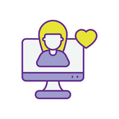 Online Therapy icon vector stock illustration