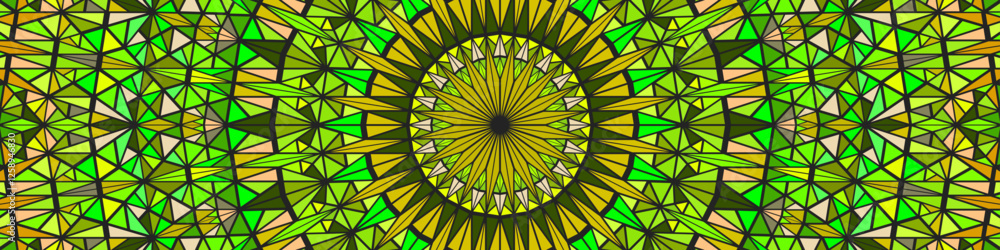 Poster dynamic colorful geometric polygonal round mosaic mandala background design - abstract multicolored 