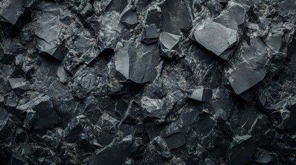 Textured Basalt Rock Formation: Dark, Angular Stone Wall Background