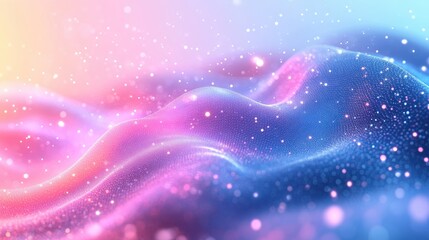 Obraz premium Colorful Abstract Waves with Sparkles and Soft Gradients