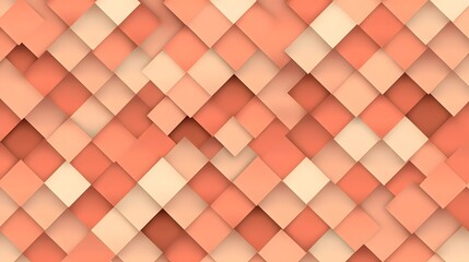 Abstract Coral and Beige Square Pattern Background