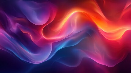 Obraz premium Vibrant Colorful Waves of Light in Abstract Background Design
