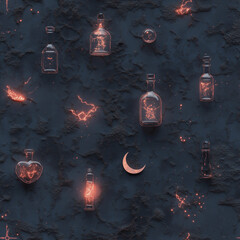  Cosmic Alchemy Seamless Pattern