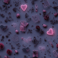  Romantic Dusty Rose Seamless Pattern