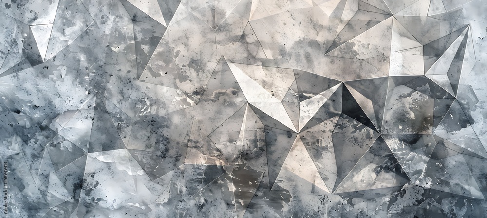 Aufkleber a modern geometric abstract background featuring triangular shapes in a rustic gray tone for a styli