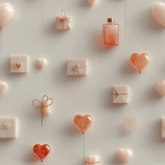 Hearts - Pastel Romantic Seamless Pattern
