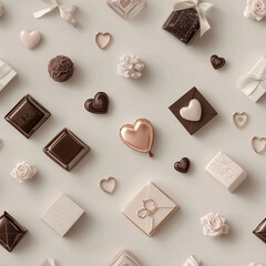  Romantic Chocolate Treats Seamless Pattern