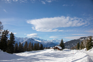 Fototapeta premium Ski resort, Bettmeralp, Switzerland