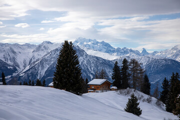 Ski resort, Bettmeralp, Switzerland
