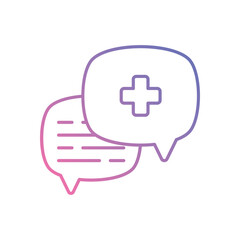 Medical Chat icon vector stock illustration