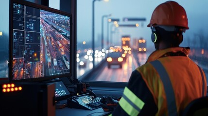 Night Traffic Control: Urban Highway Monitoring from Control Tower