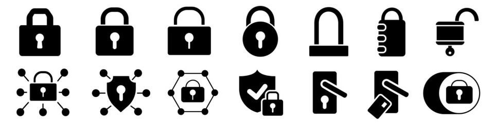Lock icon. Lock icon set