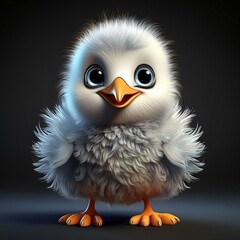 Kleine Möwe, schwarzer Hintergrund