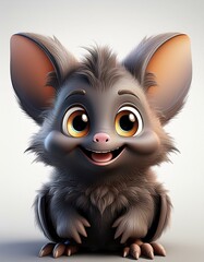 Fledermaus, wei&szlig;er Hintergrund