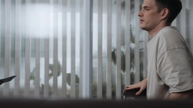 Psychological consultation gaining improvement on mental problem, young patient doing therapy session while psychiatrist making diagnostic on mental illness. Mental treatment session. Adit