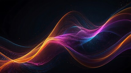Obraz premium a mesmerizing cosmic scene with vibrant, flowing waves of color