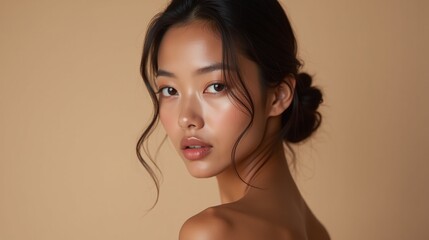 Portrait of a woman with sleek, elegant hairstyle.