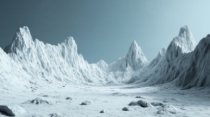 An awe-inspiring image of a pristine snow mountain peak soaring into the clear blue expanse, showcasing the calm authority of the natural realm