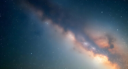 Vibrant Cosmic Nebula with Starry Background and Bright Colors