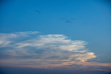 Stunning and captivating Cloud Patterns Resplendent Against the Evening Sky at Dusk
