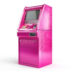 Vibrant Pink ATM Machine Design for Modern Urban Environments