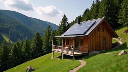 an environmentally conscious accommodation nestled amidst lush greenery