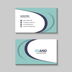 Blue abstract Business Card template design