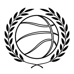 Basketball laurel wreath