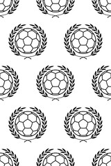 Soccer laurel wreath pattern