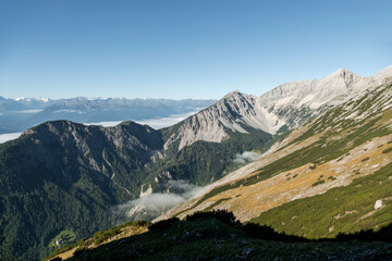 Fototapeta premium Karwendel mountains on Karwendel Hohenweg in Austria