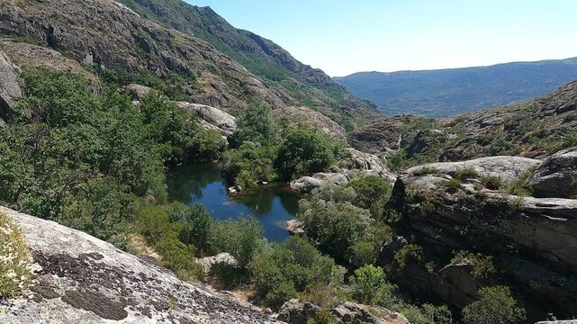 idilic place in the Tera canyon river, Sanabria, Zamora, Castilla y Le&oacute;n, Spain