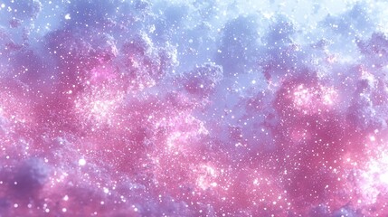 Fototapeta premium Pink and blue nebula, cosmic dust, star field, galaxy background, space art
