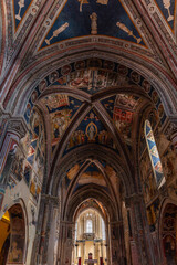 Magnifiques fresques de la Basilica di Santa Caterina d'Alessandria, à Galatina, dans les Pouilles, Italie