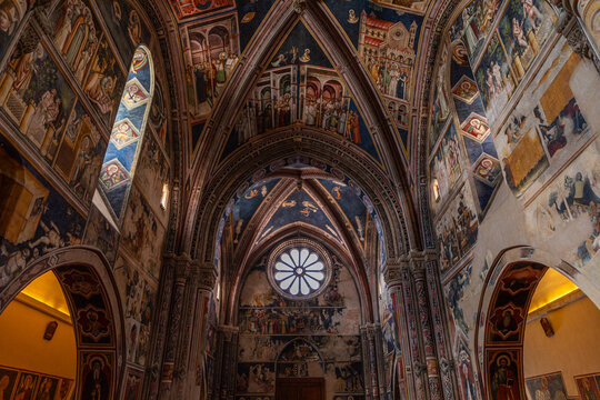 Magnifiques fresques de la Basilica di Santa Caterina d'Alessandria, &agrave; Galatina, dans les Pouilles, Italie