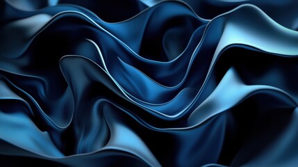 Fototapeta premium A blue fabric with a wave pattern