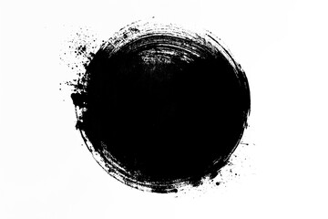 A textured black oval shape created with a grunge style, fitting for various artistic projects and design elements