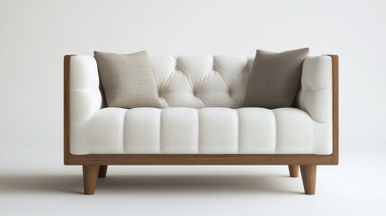 modern sofa waiting white background
