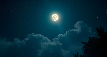 night sky with moon