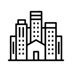 Obraz premium Urban skyline tourism line icon