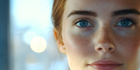 Office Worker with a Clear and Focused Expression