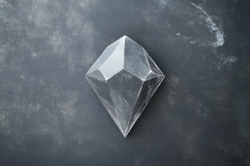 Geometric shape on dark textured background creates visual interest