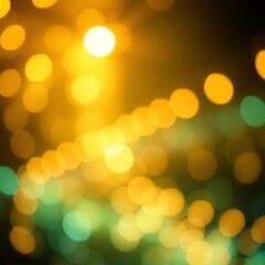 Fototapeta premium Golden and green lights bokeh abstract background Bokeh light lights background bokeh abstract light bright effect shiny