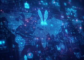 Global network digital rabbit data visualization