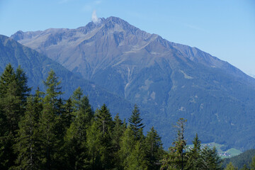 Fototapeta premium Mountain panorama at Karwendel Hohenweg, Austria