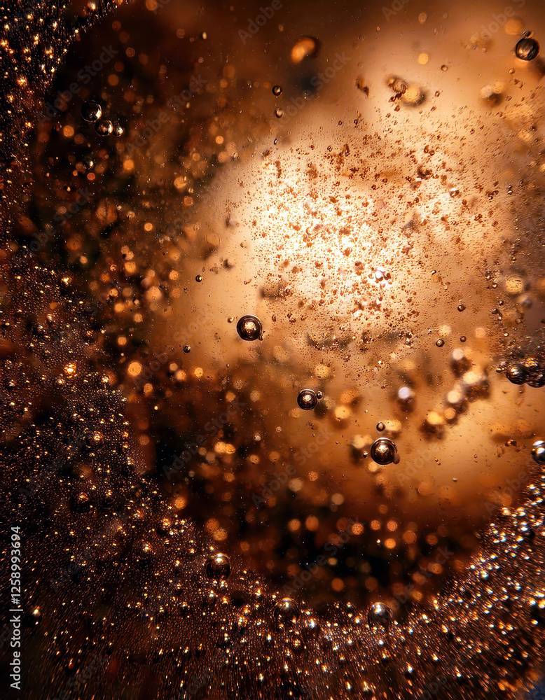 Poster Exploring the Mesmerizing Patterns of Brownian Motion in a Vibrant Amber Fluid